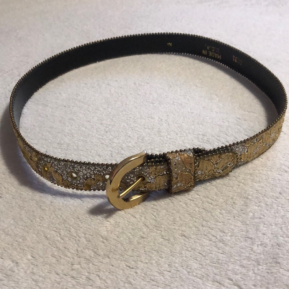 Bling bling gold and silver color belt size M